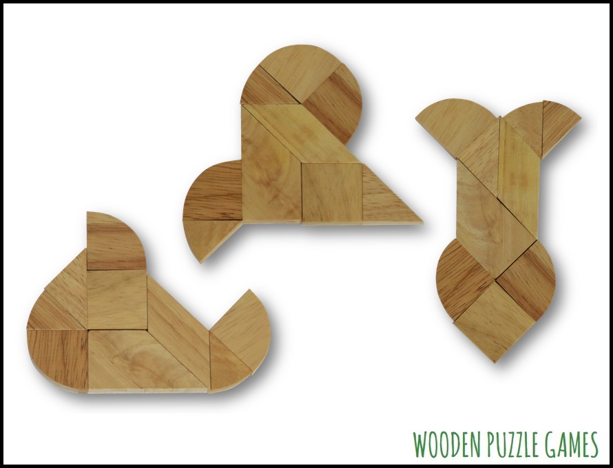 Tangram Puzzle Game Set - Heart